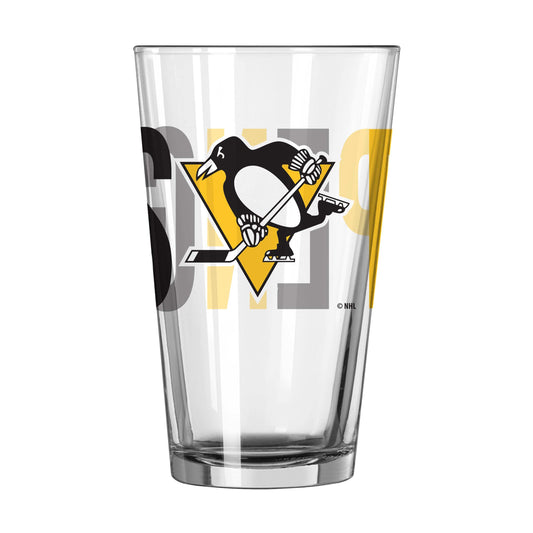 Pittsburgh Penguins 16oz Overtime Pint Glass - Logo Brands - Flyclothing LLC