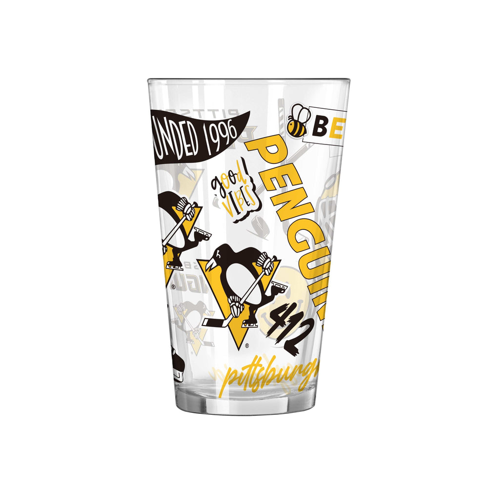 Pittsburgh Penguins 16oz Native Pint Glass - Logo Brands - Flyclothing LLC