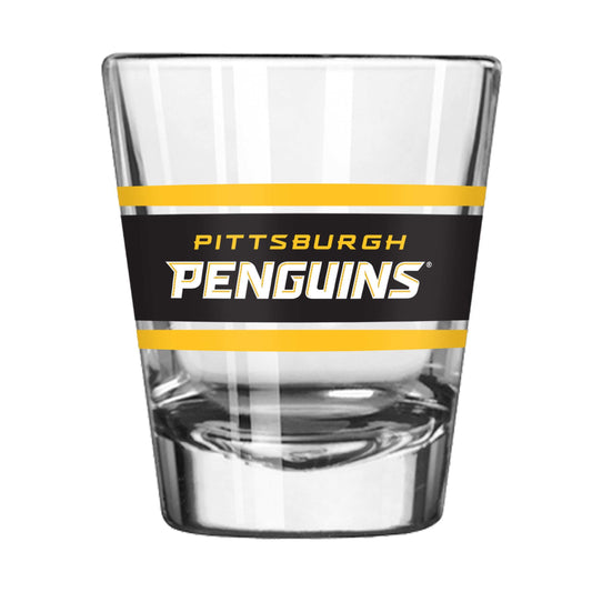 Pittsburgh Penguins 2oz Stripe Shot Glass - Logo Brands - Flyclothing LLC