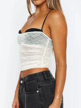 Lace Sweetheart Neck Cami - Trendsi - Flyclothing LLC