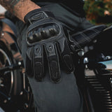 Mens Full Finger Gloves with Knuckle Armor - Unik Just for Bikers - Flyclothing LLC
