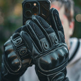 Mens Full Finger Gloves with Knuckle Armor - Unik Just for Bikers - Flyclothing LLC
