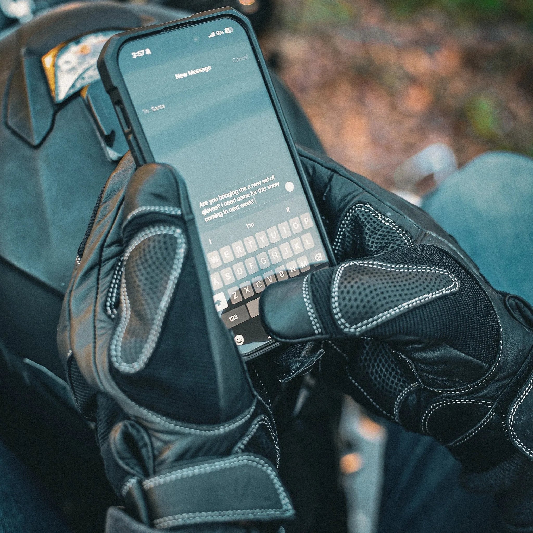Mens Full Finger Gloves with Knuckle Armor - Unik Just for Bikers - Flyclothing LLC