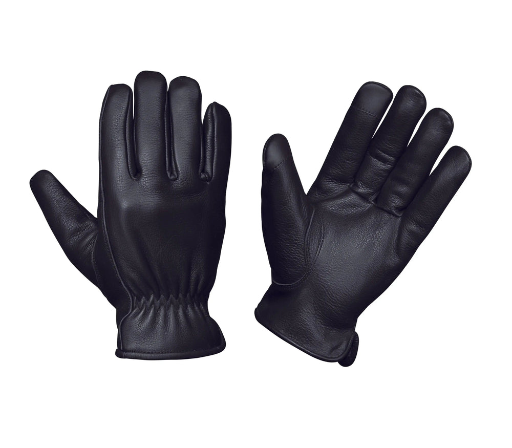 8399.00 - Mens Full Finger Deerskin Leather Gloves - Unik Just for Bikers
