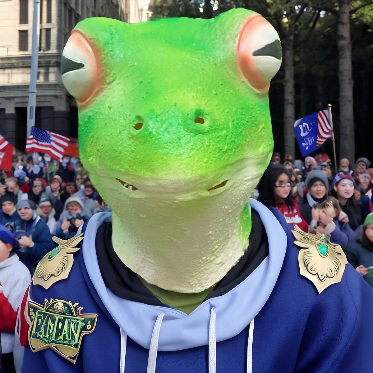 Frog Mask Halloween Latex Animal Headgear