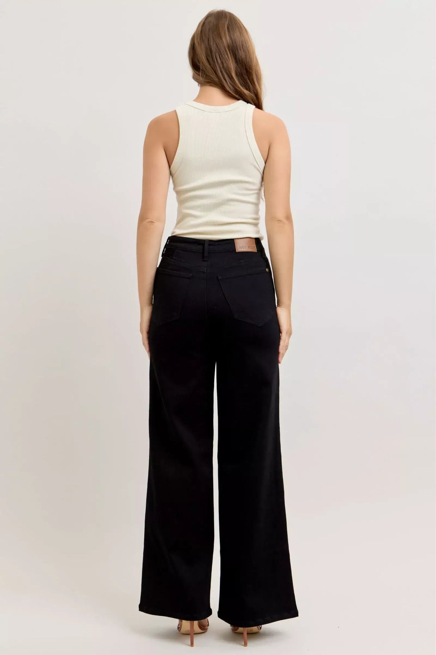 Judy Blue High-Waisted Wide Leg Jeans - Trendsi - Flyclothing LLC