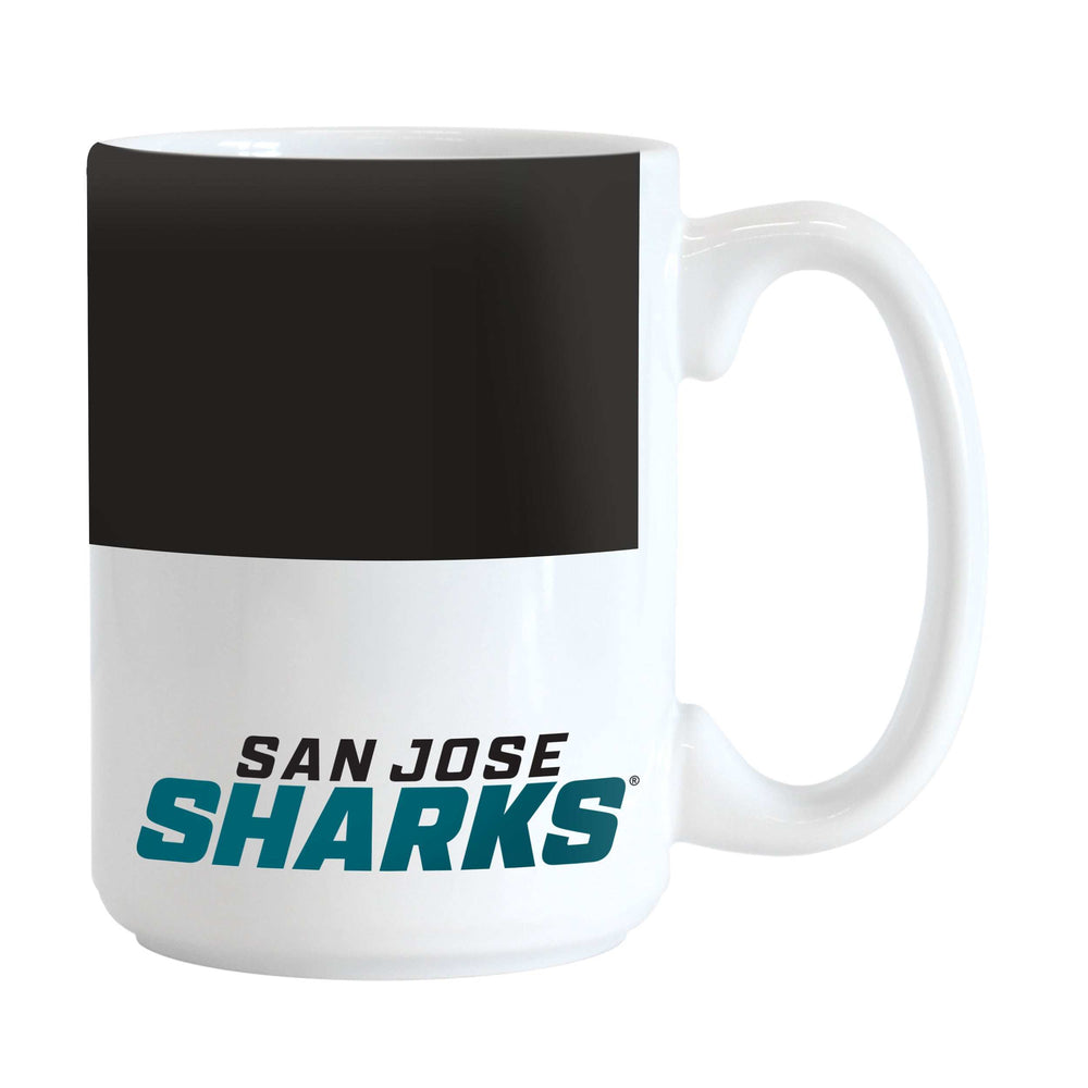 San Jose Sharks Color Block 15 oz Sublimated Mug - Logo Brands - Flyclothing LLC