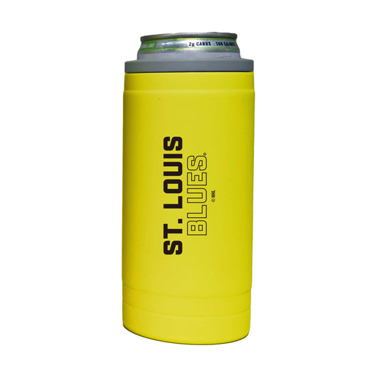 St Louis Blues 12oz Cru Stacked Soft Touch Slim Coolie - Logo Brands - Flyclothing LLC