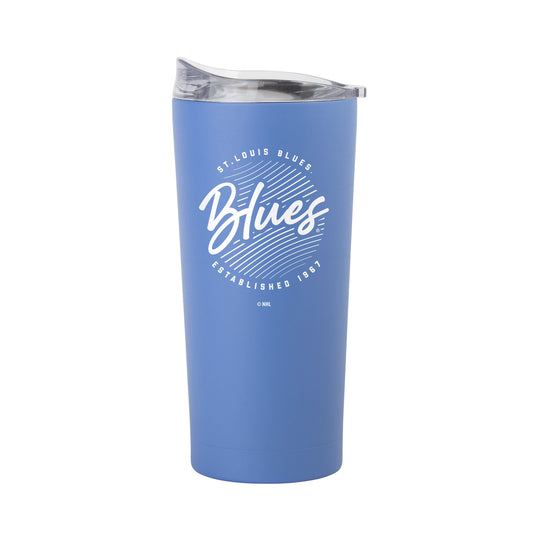 St. Louis Blues 20oz Retro Script Arctic Powder Coat Tumbler
