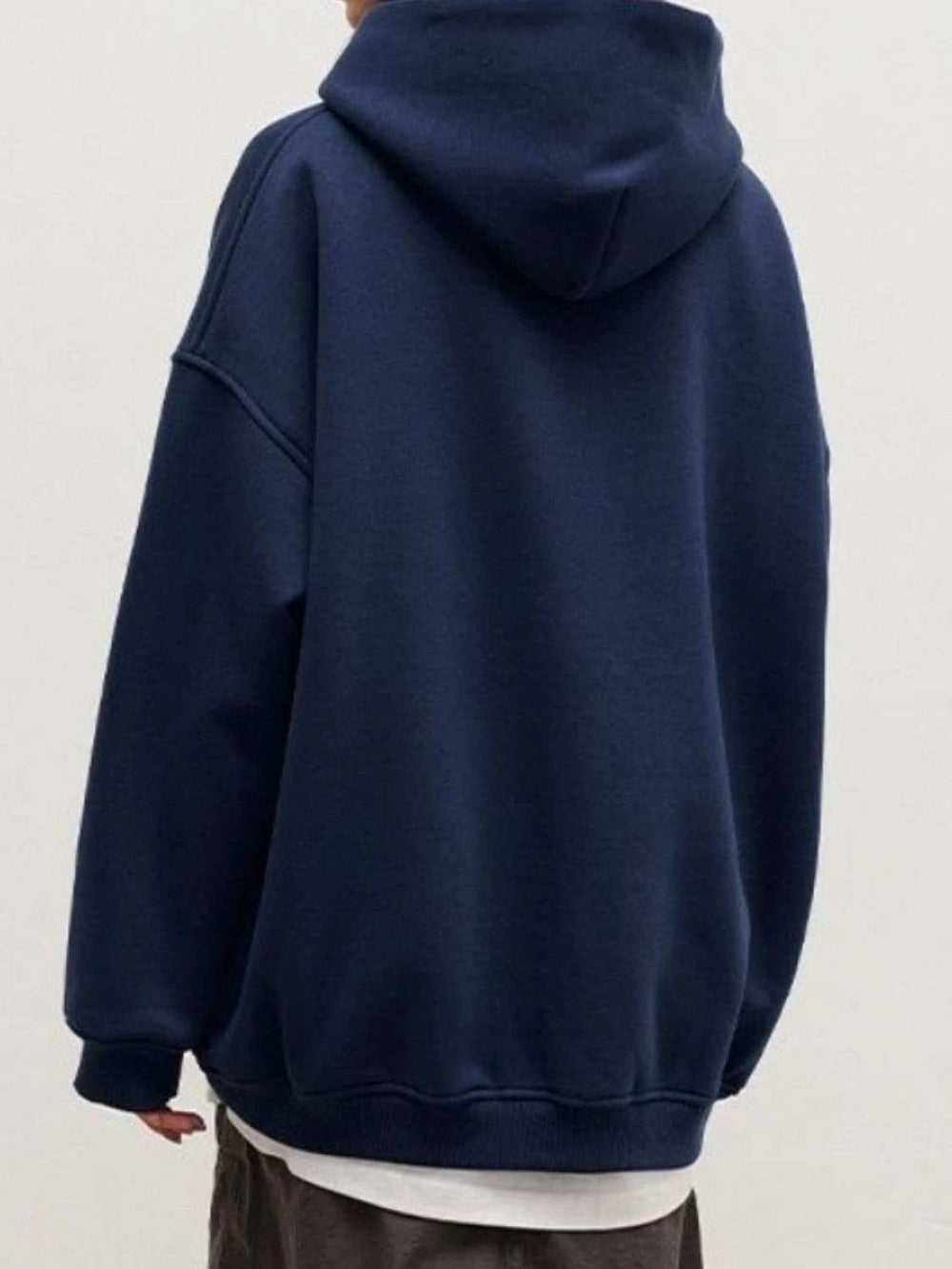 Pocketed Dropped Shoulder Long Sleeve Hoodie - Trendsi - Flyclothing LLC