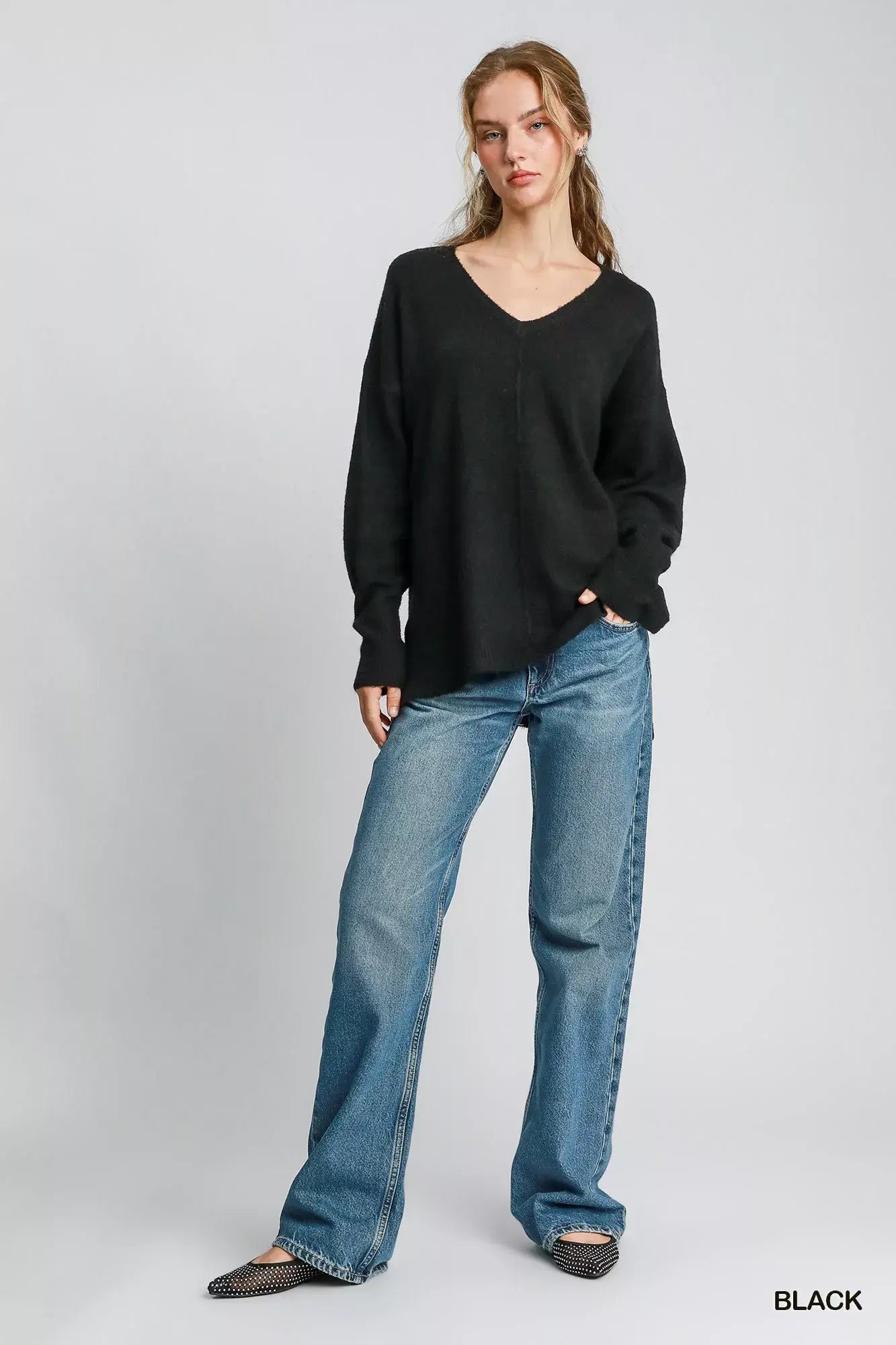 Umgee Wool Blended Pullover Sweater - Trendsi - Flyclothing LLC