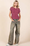 Mittoshop Washed Wide Leg Jeans with Pockets - Trendsi - Flyclothing LLC