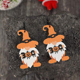 Wooden Dwarfs Pumpkin Dangle Earrings - Trendsi - Flyclothing LLC