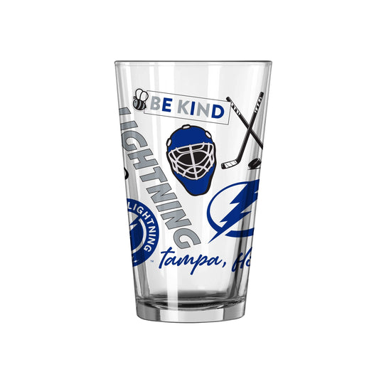 Tampa Bay Lightning 16oz Native Pint Glass - Logo Brands - Flyclothing LLC
