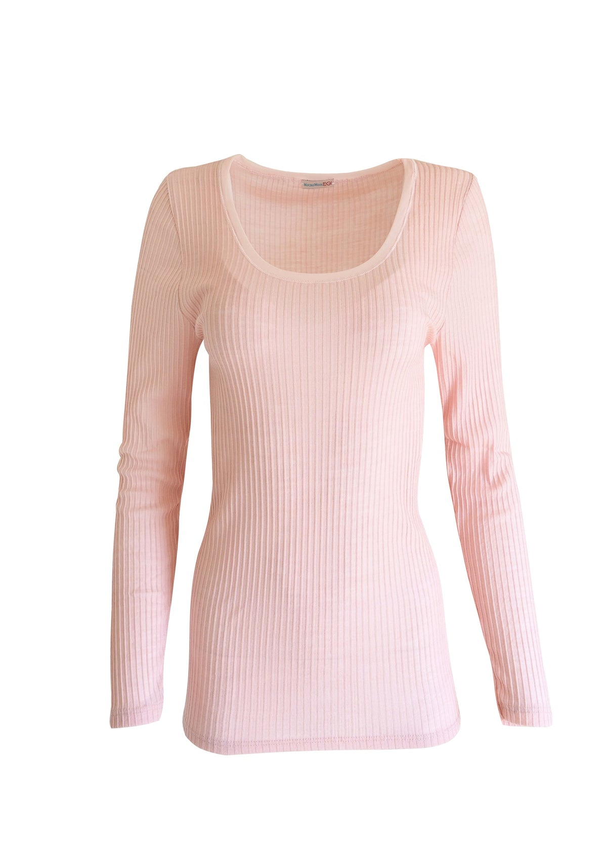 EGI Exclusive Collections Merino Wool Blend Tulle Trim Top with Long Sleeves. Proudly Made in Italy. - tittimitti - Flyclothing LLC