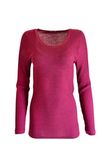 EGI Exclusive Collections Merino Wool Blend Tulle Trim Top with Long Sleeves. Proudly Made in Italy. - tittimitti - Flyclothing LLC