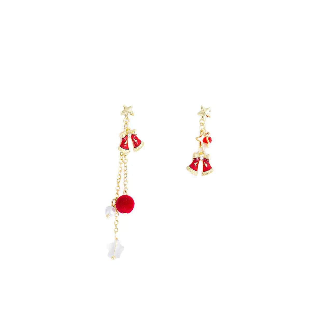 18K Gold-Plated Christmas Bell Earrings - Trendsi - Flyclothing LLC