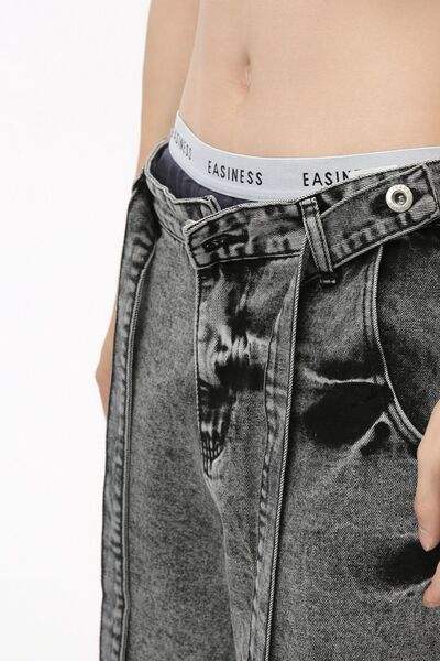 Wide Leg Jeans with Pockets - Trendsi - Flyclothing LLC