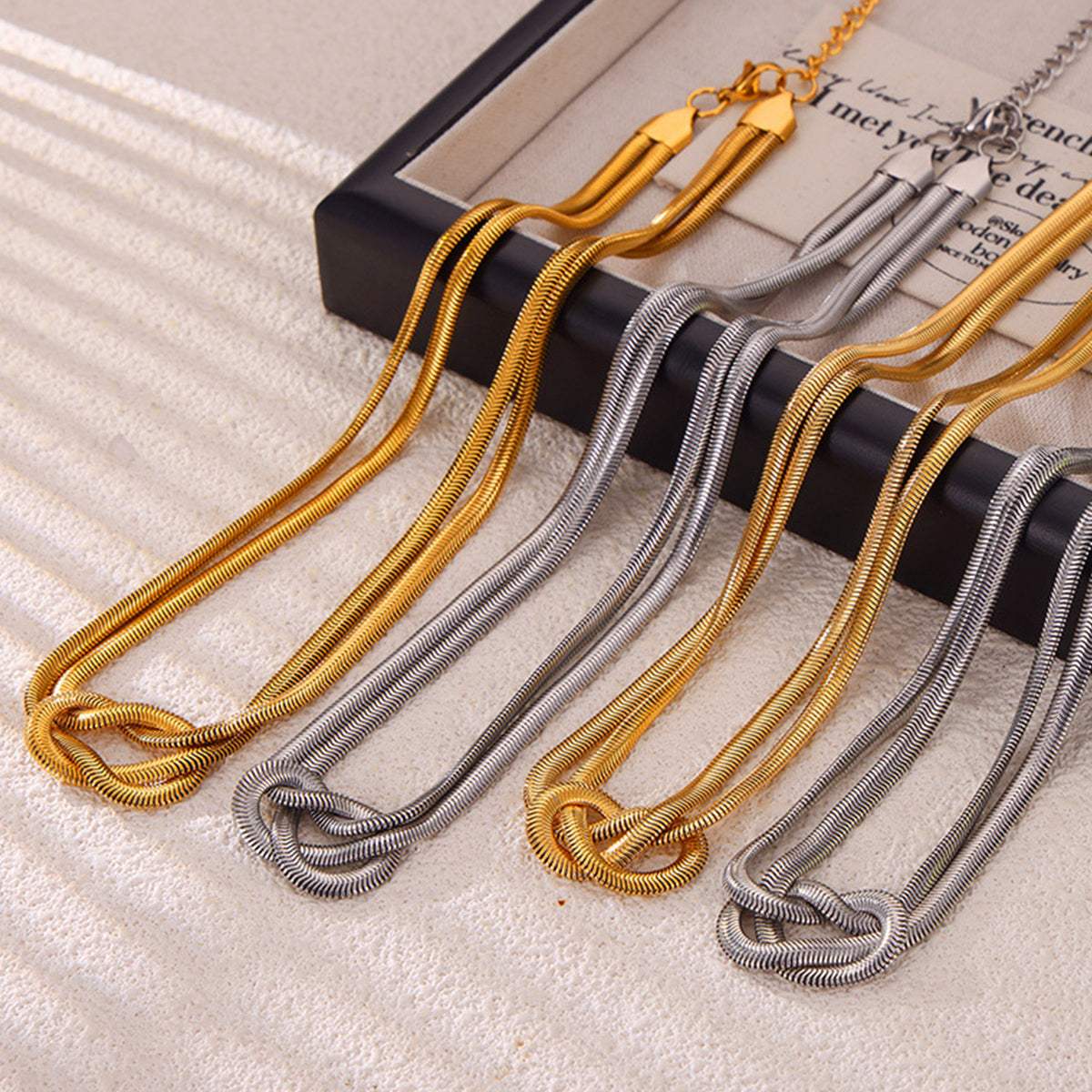 Titanium Steel Knot Necklace - Trendsi - Flyclothing LLC
