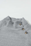 Textured Turtleneck Long Sleeve Sweatshirt - Trendsi - Flyclothing LLC