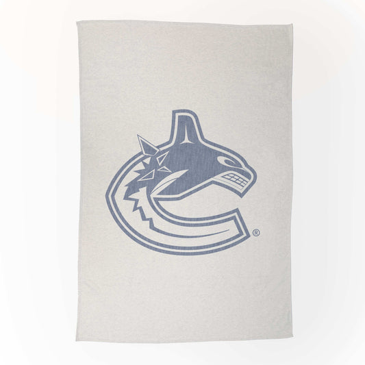 Vancouver Canucks Oversized Logo Sublimated Sweatshirt Blanket - Logo Brands - Flyclothing LLC