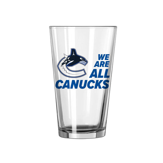 Vancouver Canucks 16oz Slogan Pint Glass - Logo Brands - Flyclothing LLC