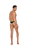 Elegant Memories Black Men's Thong W/ Neon Green Trim 82925