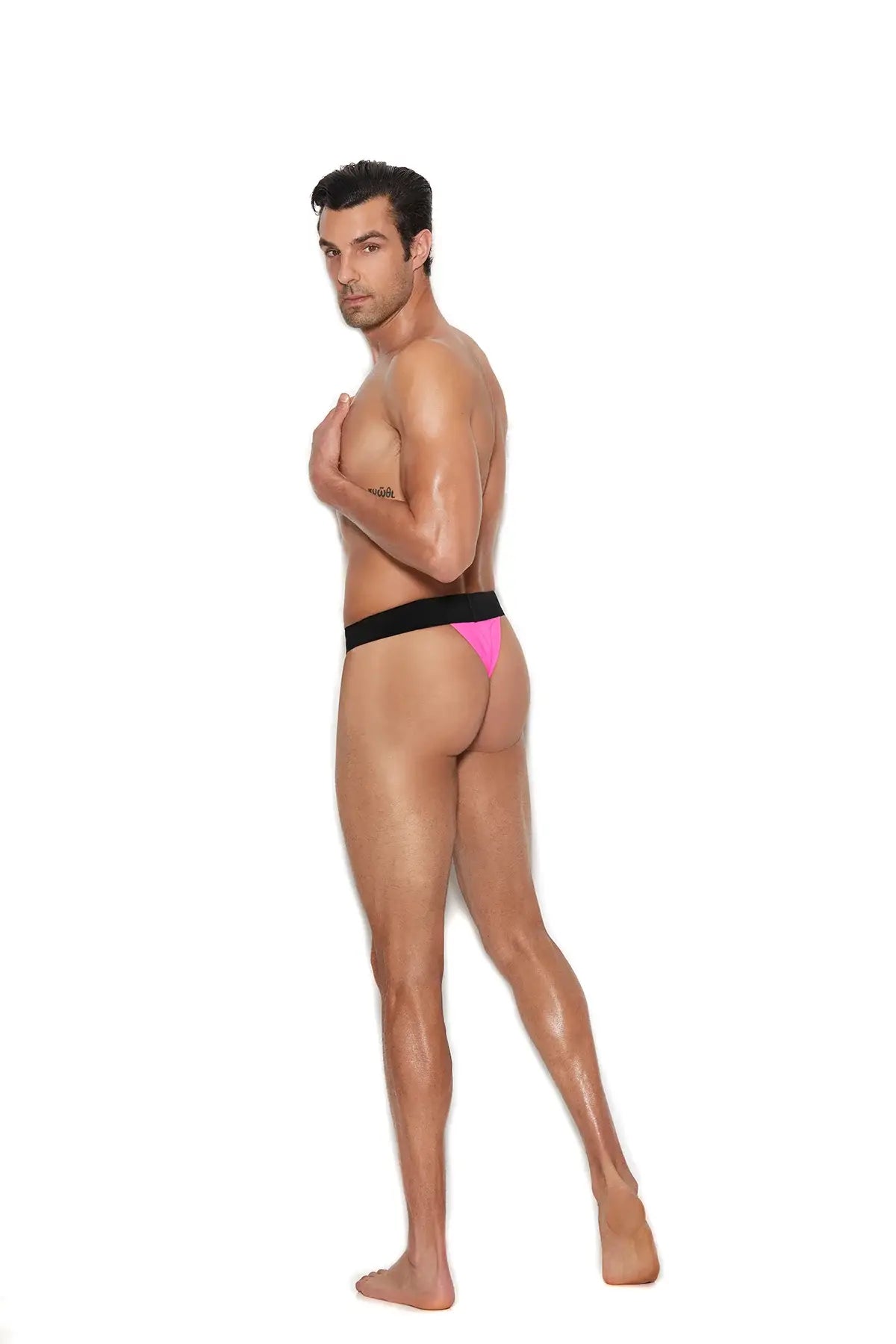 Elegant Moments Neon Pink Men's Thong With Elastic Band 82927 - Elegant Moments - Flyclothing LLC