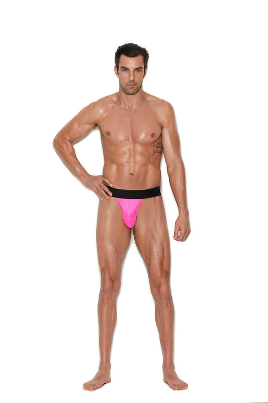 Elegant Moments Neon Pink Men's Thong With Elastic Band 82927 - Elegant Moments - Flyclothing LLC