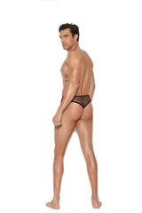 Elegant Moments Black Men's Fishnet Thong Back Brief 82928 - Elegant Moments - Flyclothing LLC