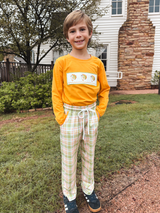 Thanksgiving Turkey Smocked Boys Pant Set - Rylee Faith Designs - Flyclothing LLC