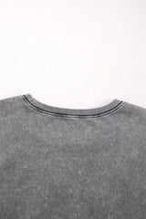 Mineral Wash Half Sleeve Vintage T Shirt - Trendsi - Flyclothing LLC