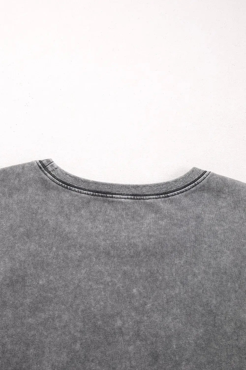 Mineral Wash Half Sleeve Vintage T Shirt - Trendsi - Flyclothing LLC
