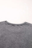 Mineral Wash Half Sleeve Vintage T Shirt - Trendsi - Flyclothing LLC
