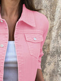 Button Front Closure Denim Jacket - Trendsi - Flyclothing LLC