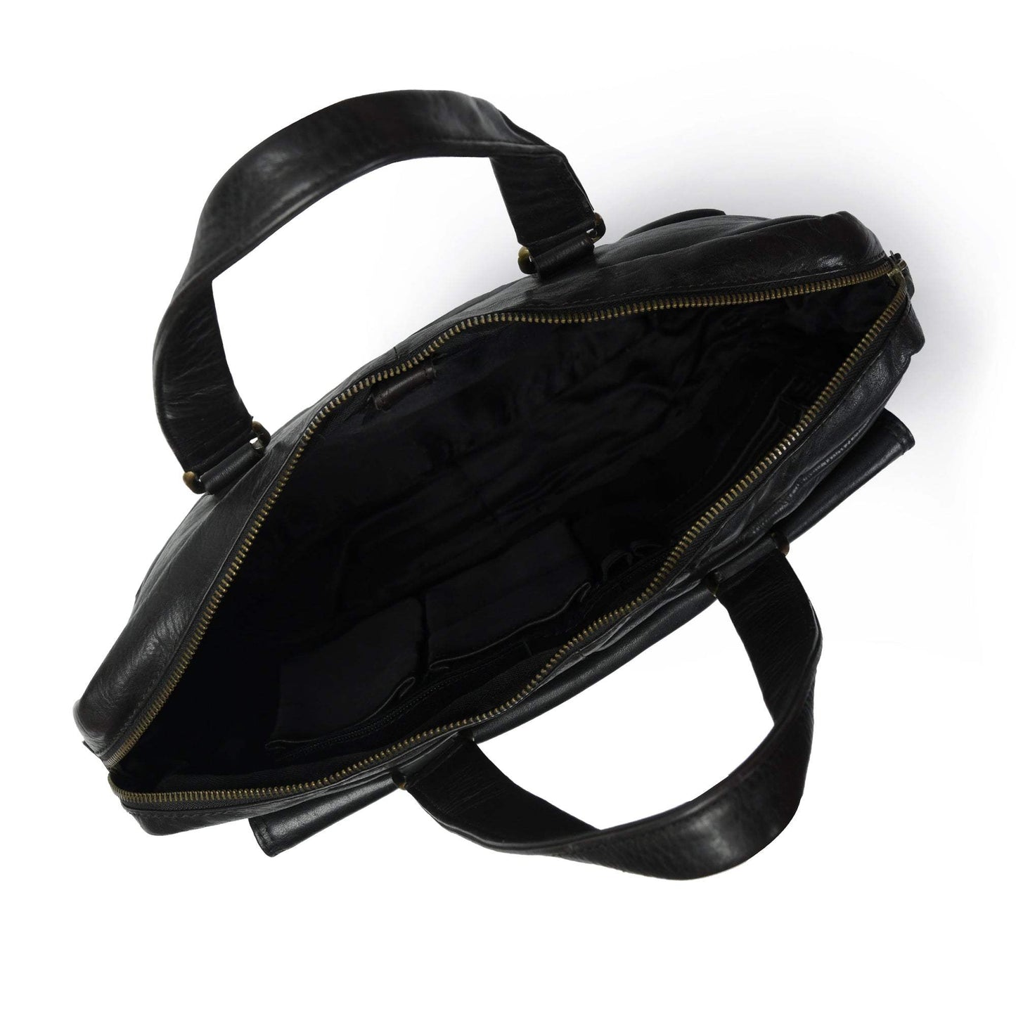 The Modern Briefcase Black - Classy Leather Bags - Flyclothing LLC