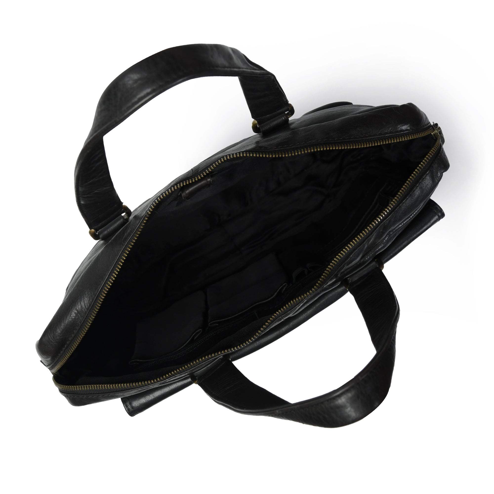The Modern Briefcase Black - Classy Leather Bags - Flyclothing LLC