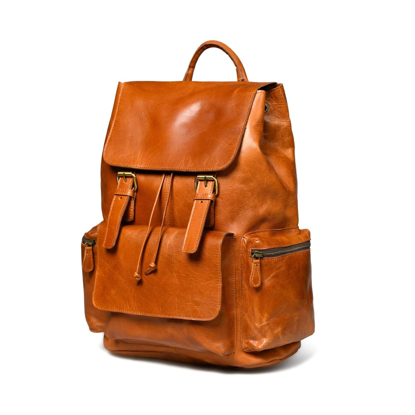 Vortex Leather Backpack: Tan Brown - Classy Leather Bags - Flyclothing LLC