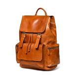 Vortex Leather Backpack: Tan Brown - Classy Leather Bags - Flyclothing LLC