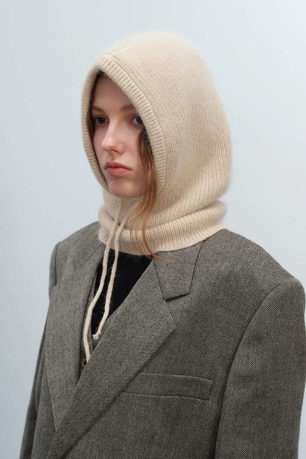 Drawstring Solid Color Thermal Knit Hat - Trendsi - Flyclothing LLC