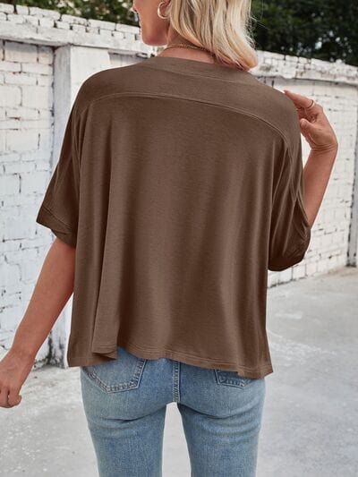 Lovelet Round Neck Half Sleeve T-Shirt - Trendsi