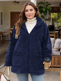 Plus Size Zip Up Long Sleeve Hooded Outerwear - Trendsi - Flyclothing LLC