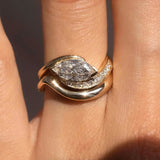 1 Carat Moissanite 925 Sterling Silver 2pcs Ring Set - Trendsi - Flyclothing LLC