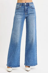 RISEN Full Size High Rise Wide Leg Jeans Plus Size - Trendsi - Flyclothing LLC