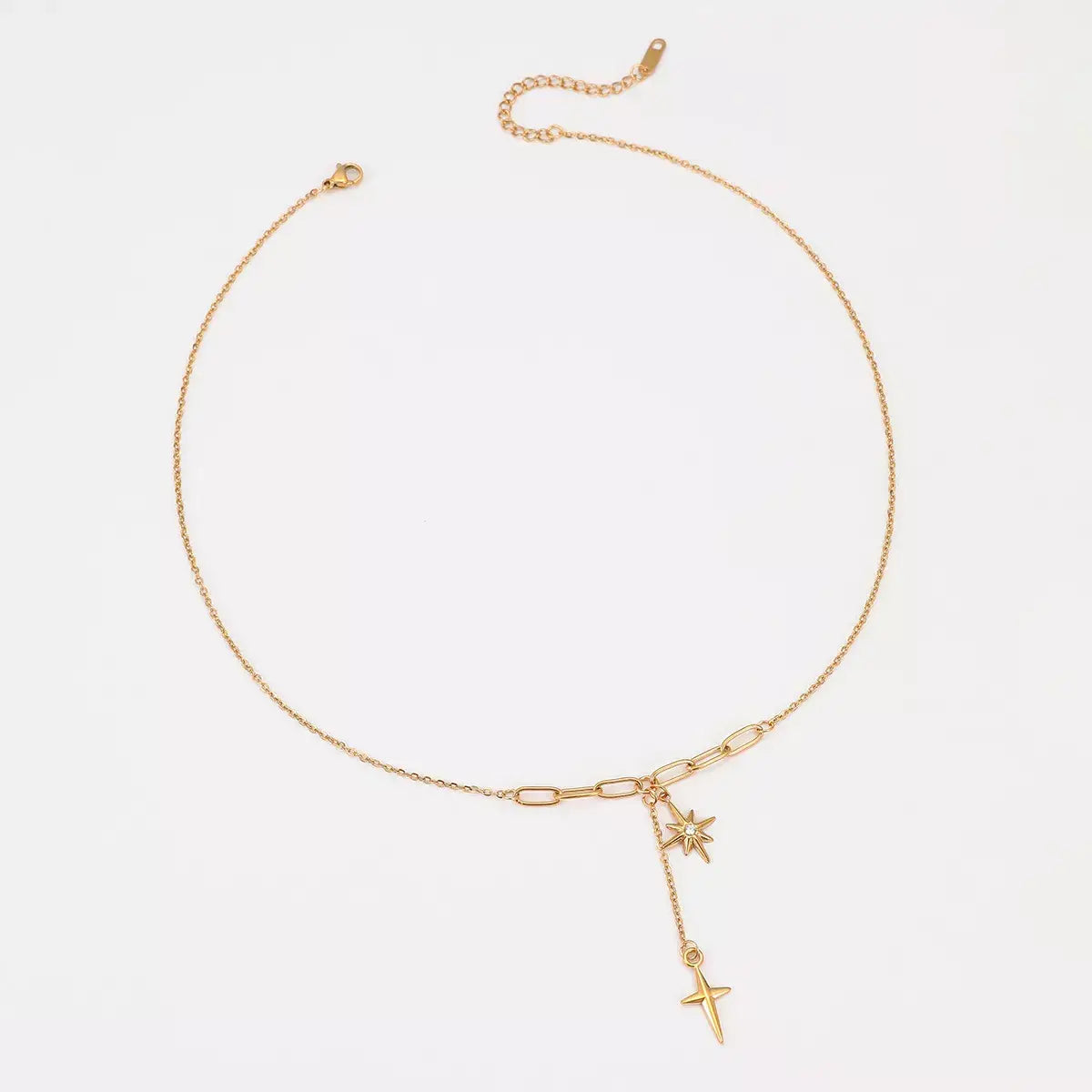 18K Gold-Plated Cross Necklace - Trendsi - Flyclothing LLC