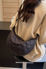 Quilted Adjustable Strap Crossbody Bag - Trendsi