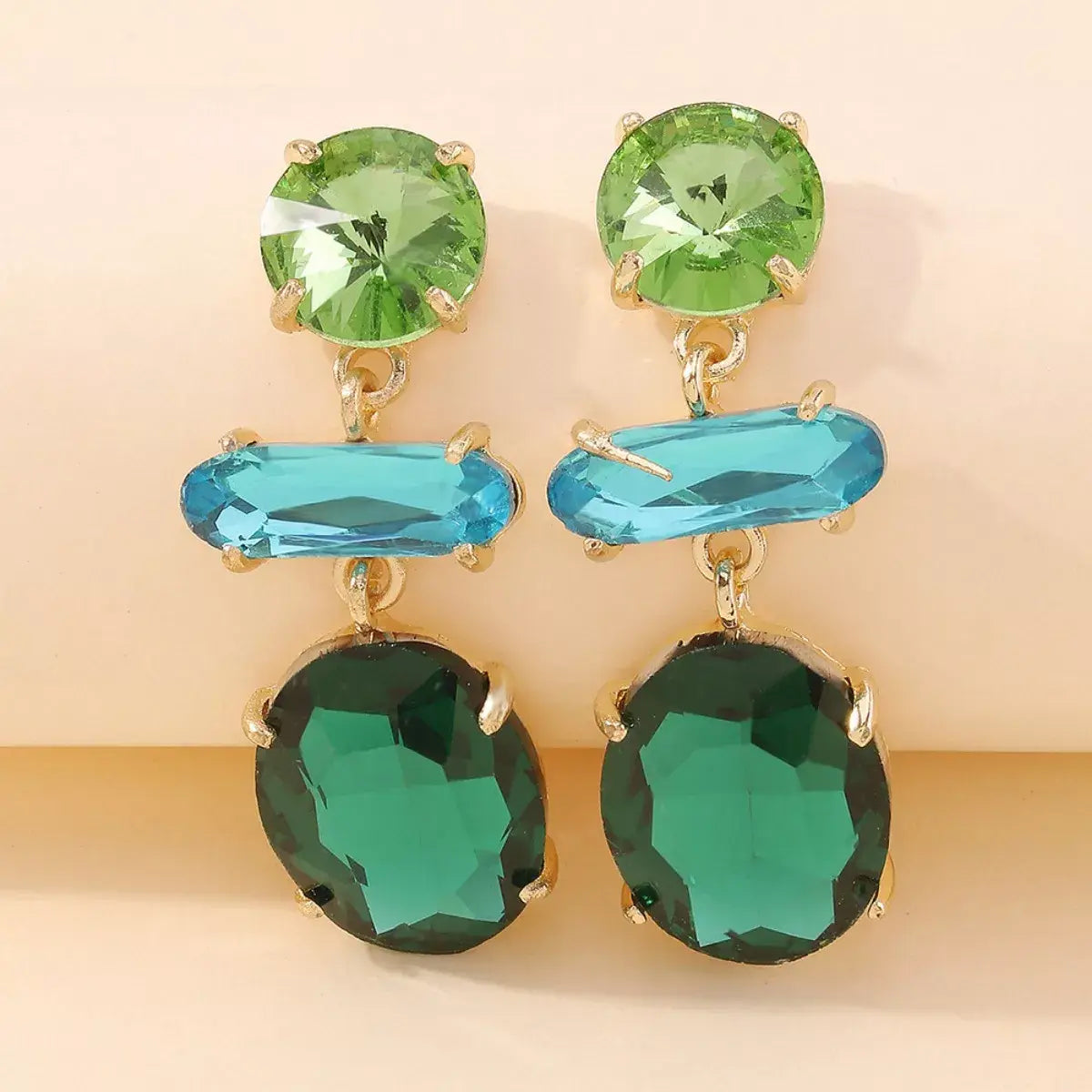 Alloy Geometric Dangle Earrings - Trendsi - Flyclothing LLC