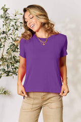 Basic Bae Full Size Round Neck Short Sleeve T-Shirt - ShopBasicbae - Flyclothing LLC