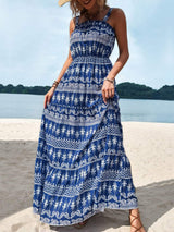 Printed Square Neck Sleeveless Maxi Dress - Trendsi - Flyclothing LLC