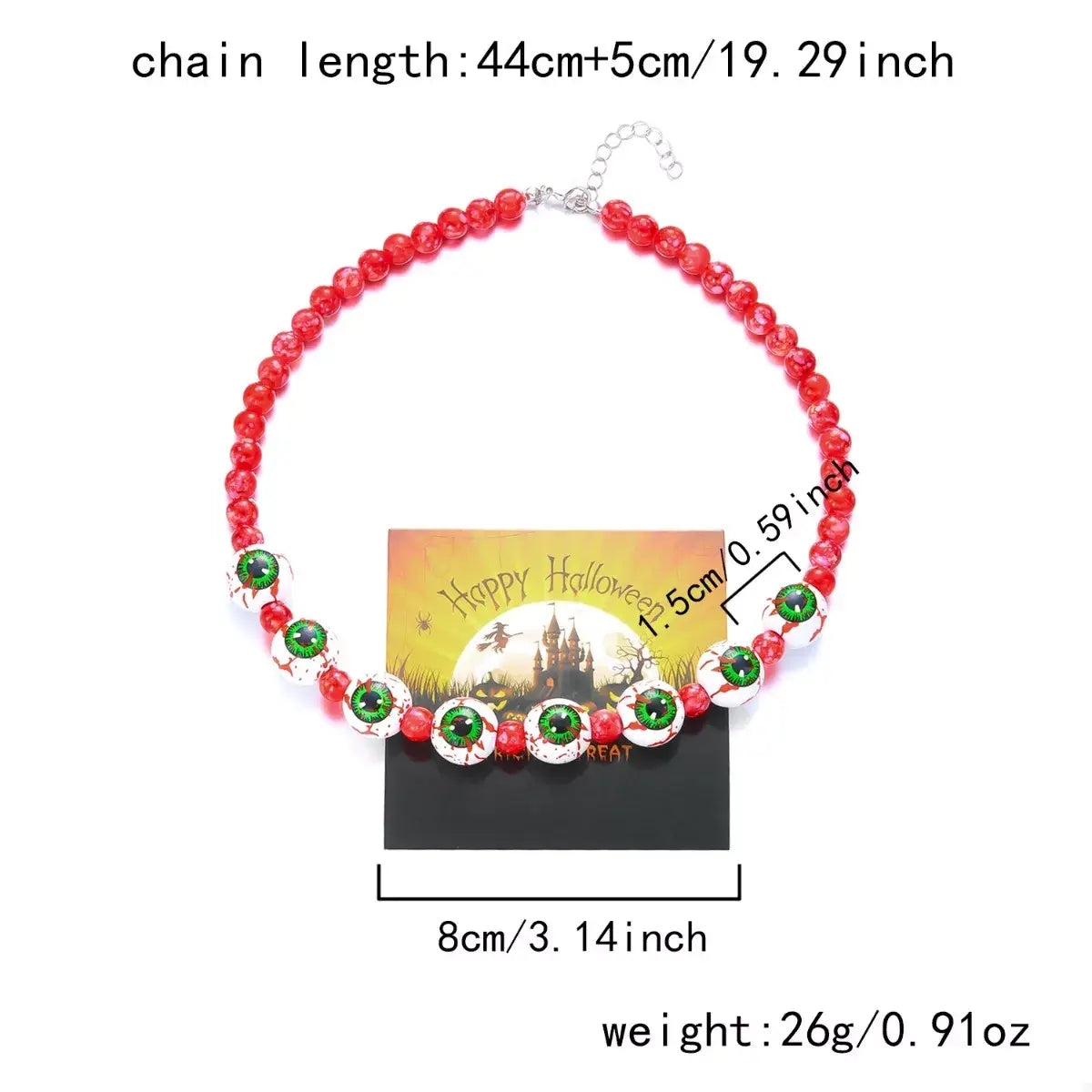 Halloween Beaded Necklace and Bracelet Jewelry Set - Trendsi - Flyclothing LLC